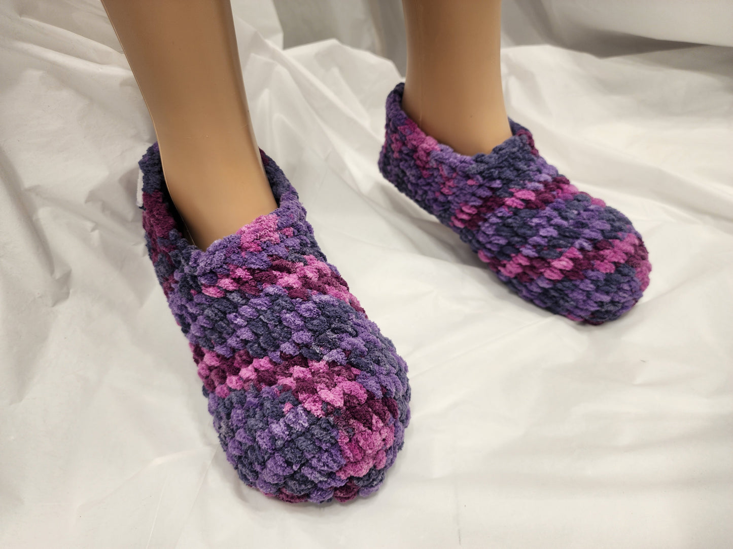 Handmade Crochet Slipper (Purple/Pink)