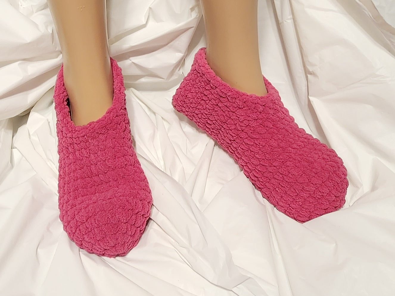 Handmade Crochet Slipper (Pink)