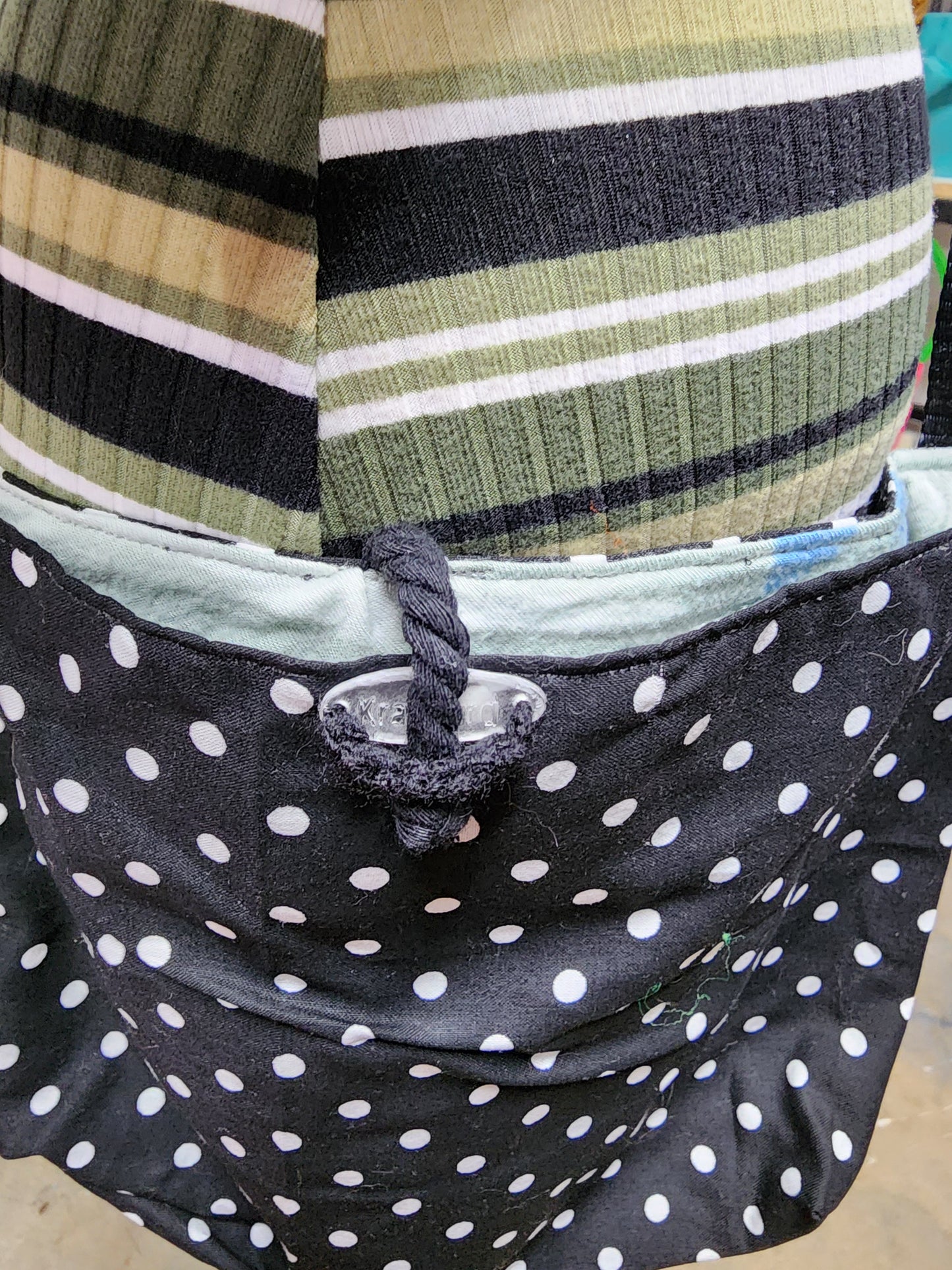 Handmade Hippie Boho Reversible Crossbody Bag (Polka Dot Print)