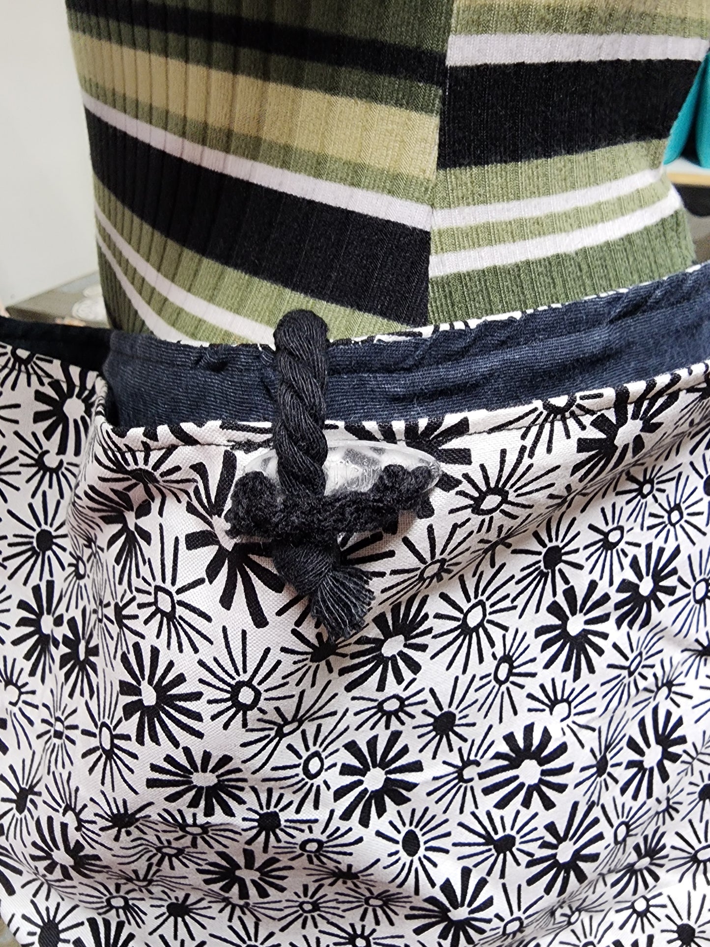 Handmade Hippie Boho Reversible Crossbody Bag (Flower Print)