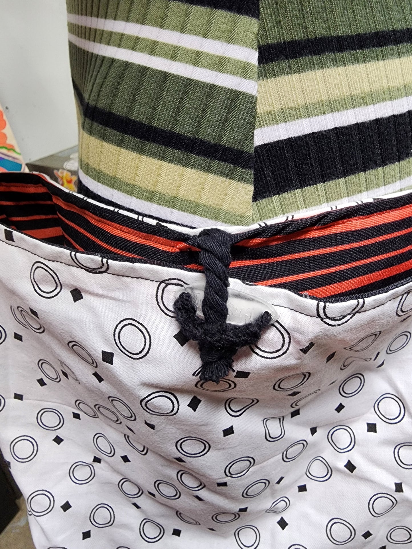 Handmade Hippie Boho Reversible Crossbody Bag (Geometric Print)