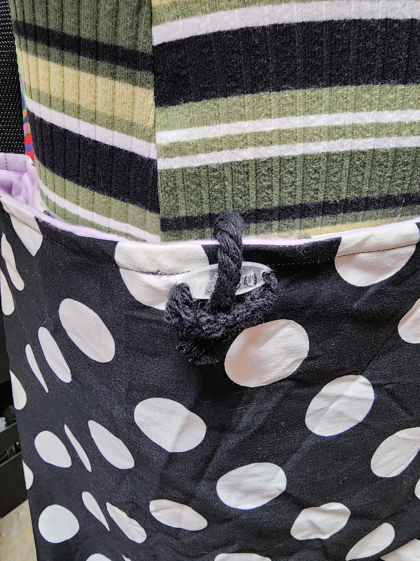 Handmade Hippie Boho Reversible Crossbody Bag (Polka Dot Print)