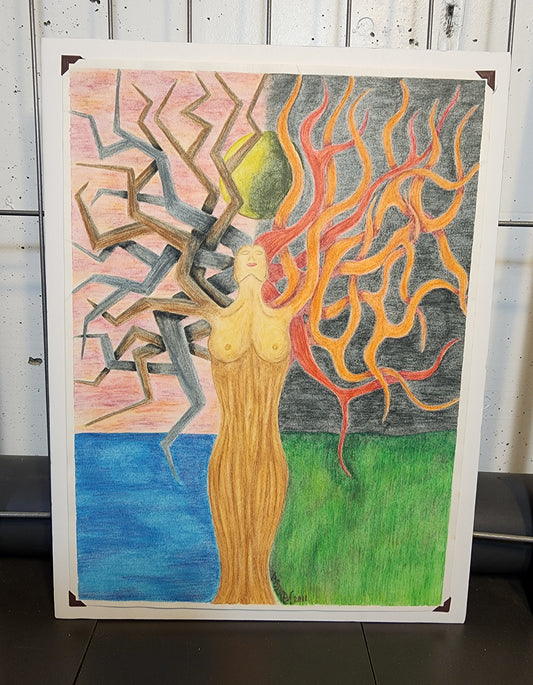 Mother Nature - Freehand Original Artwork - Watercolor