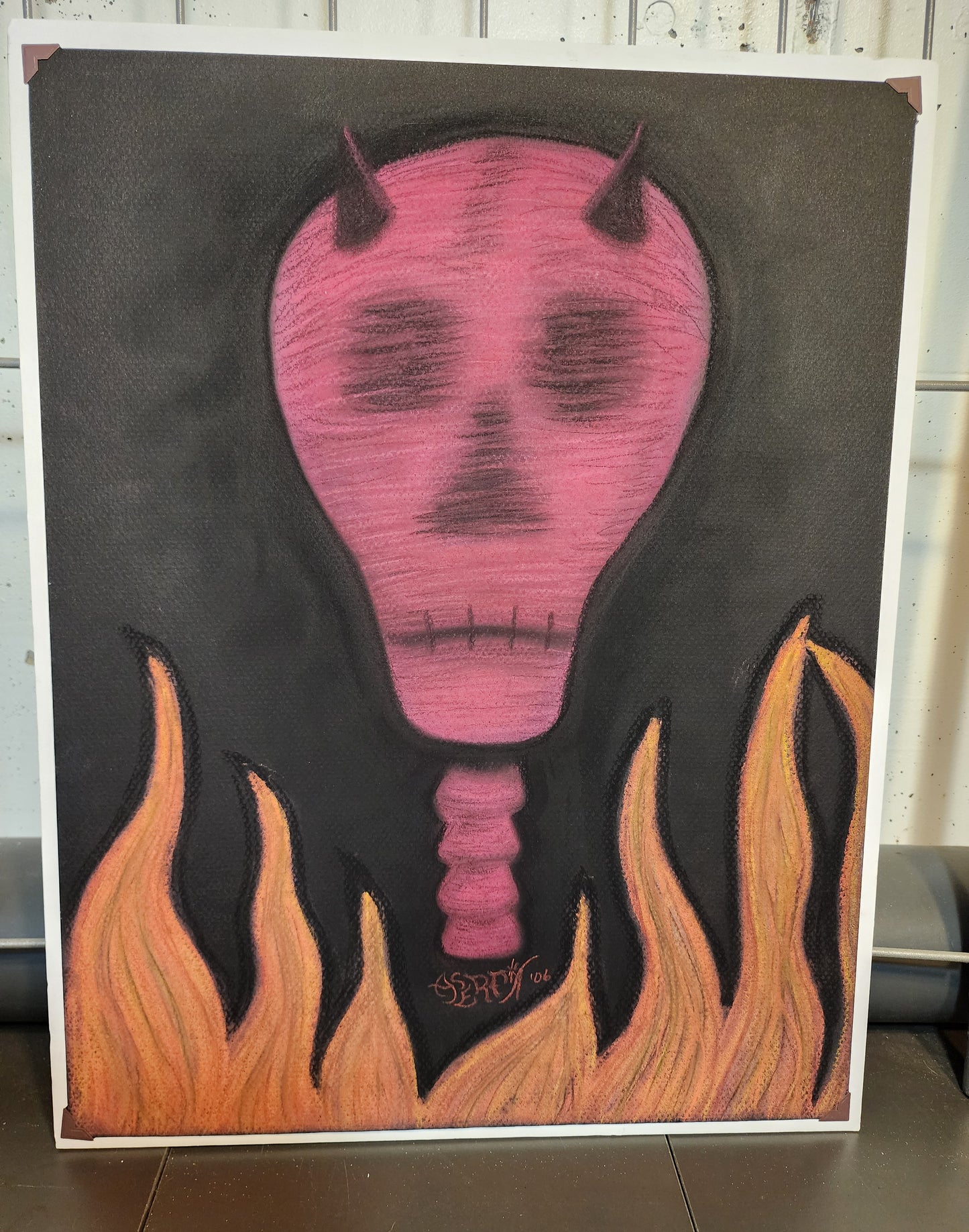 666 - Freehand Original Artwork - Pastel