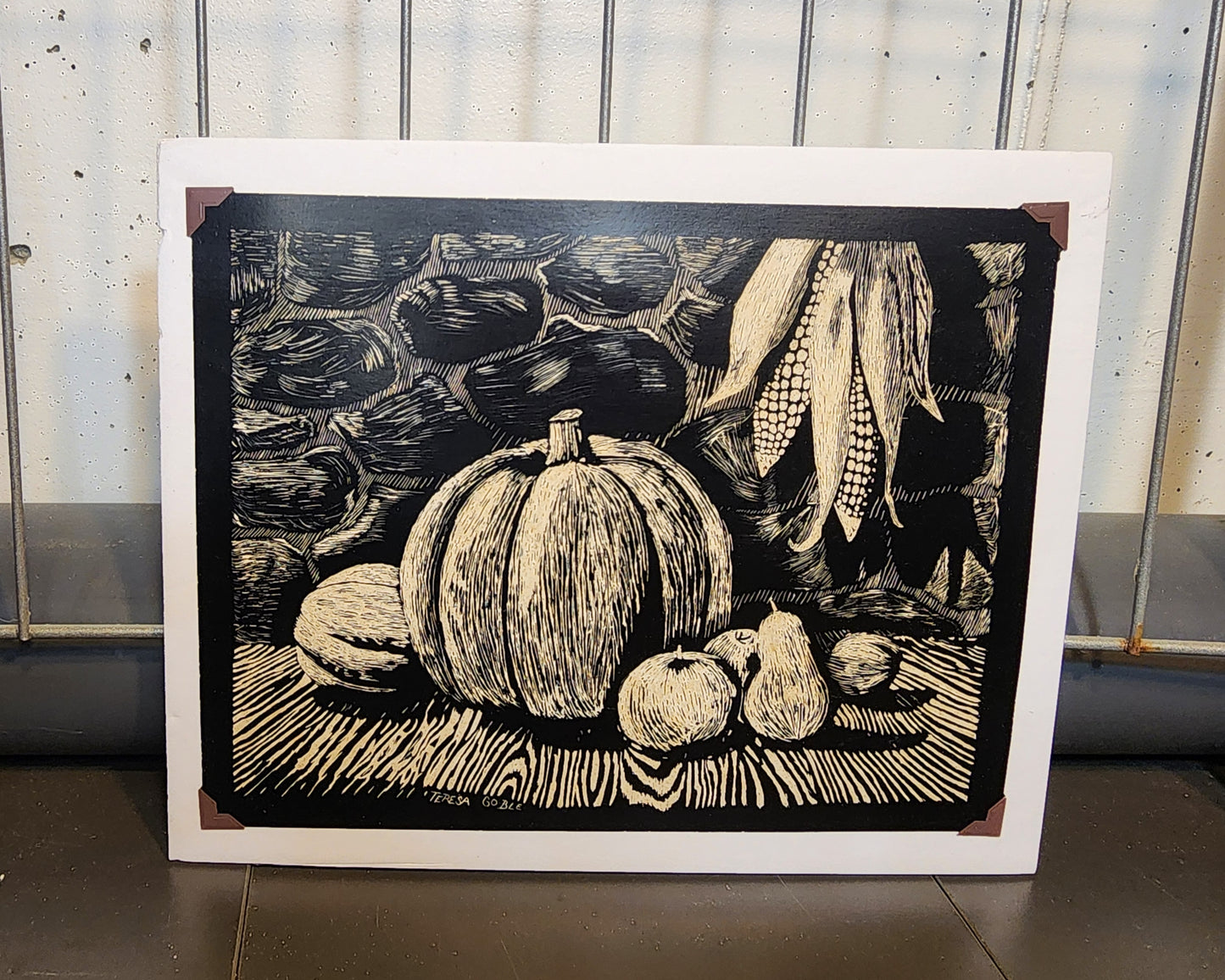 Fall - Freehand Original Artwork - Scratch Art