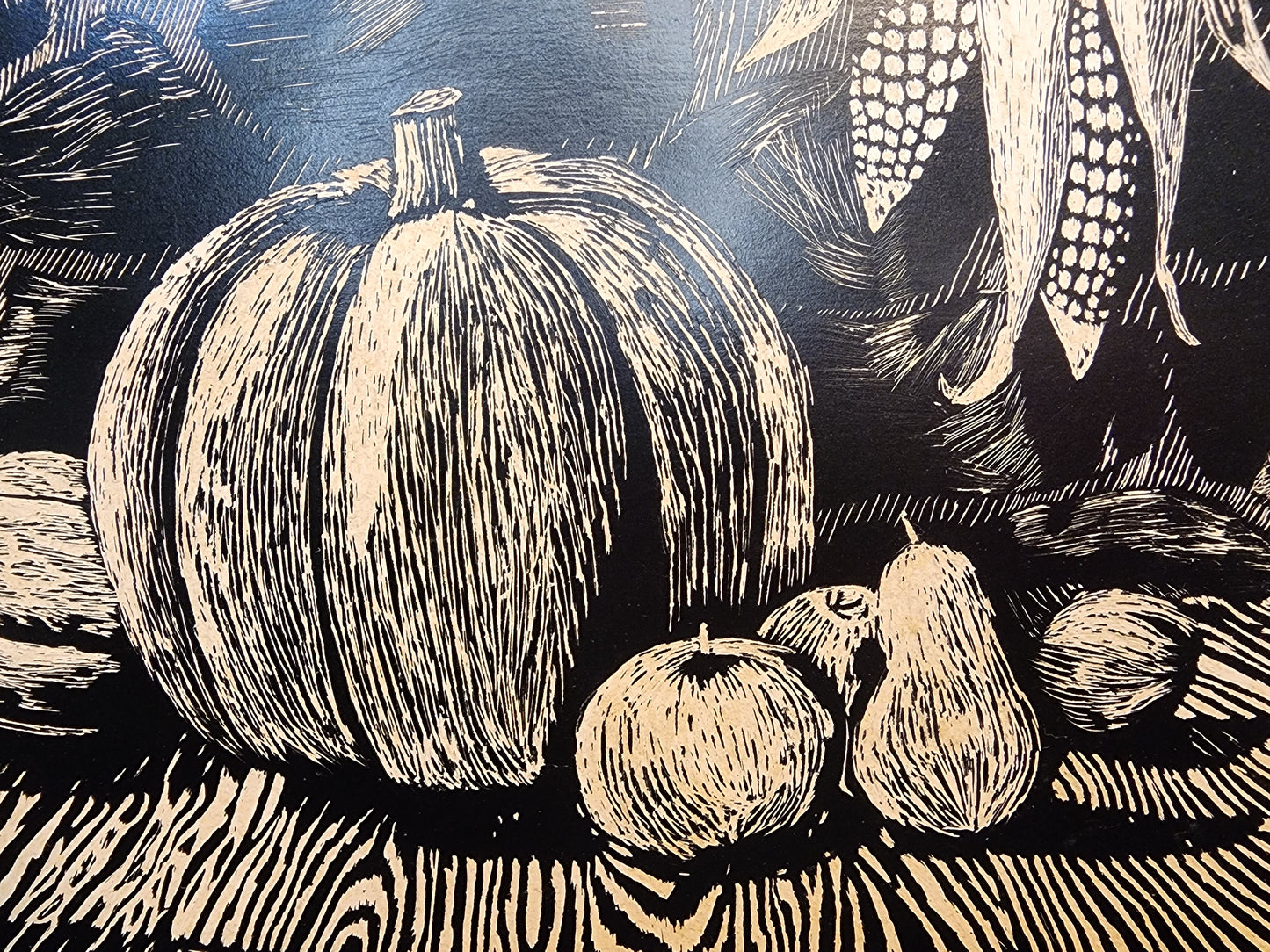 Fall - Freehand Original Artwork - Scratch Art