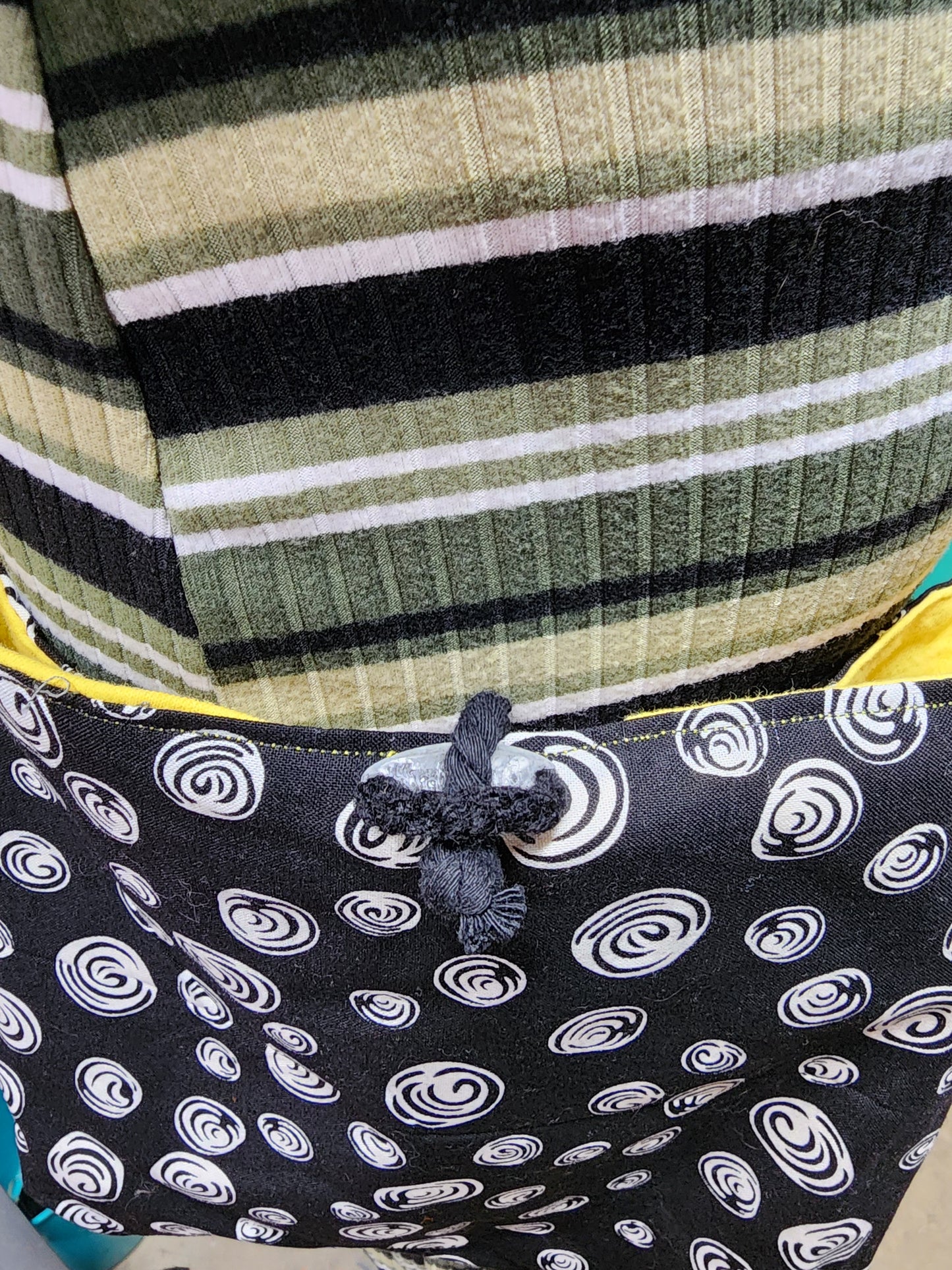 Handmade Hippie Boho Reversible Crossbody Bag (Geometric Print)