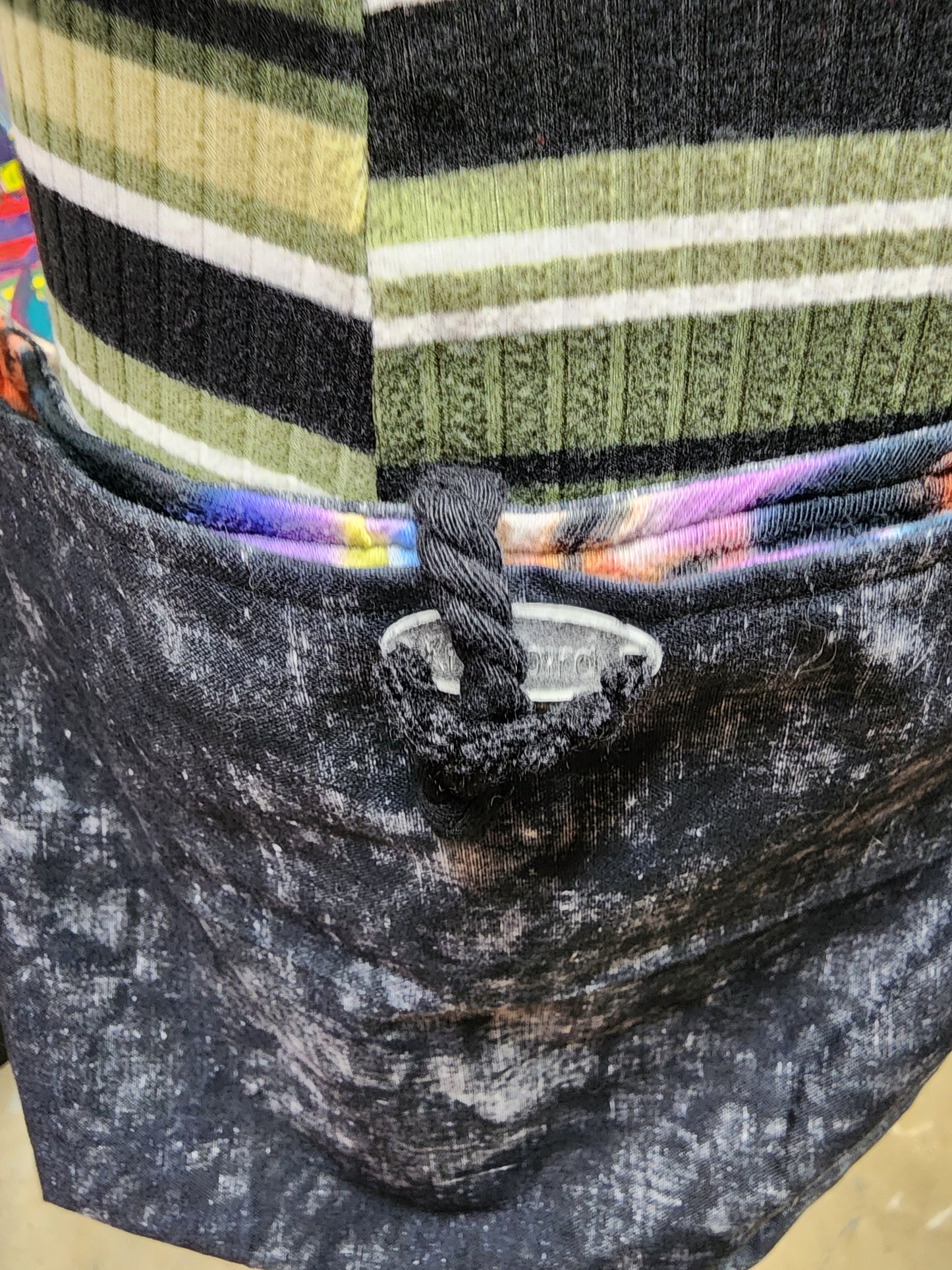 Handmade Hippie Boho Reversible Crossbody Bag (Faded Jean Print)