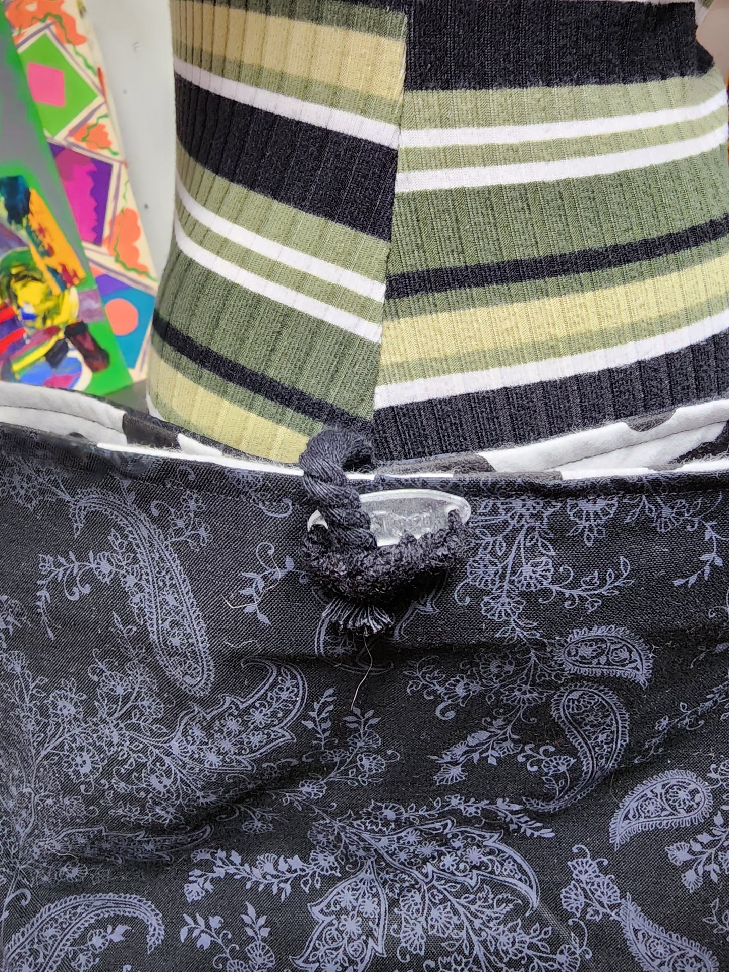 Handmade Hippie Boho Reversible Crossbody Bag (Paisley Print)