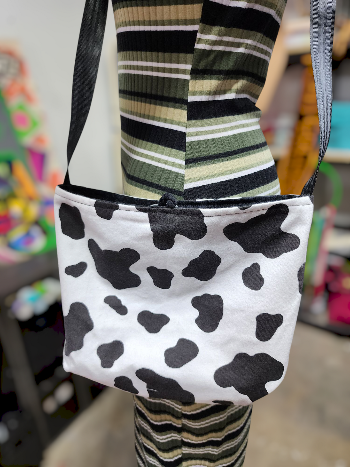 Handmade Hippie Boho Reversible Crossbody Bag (Paisley Print)