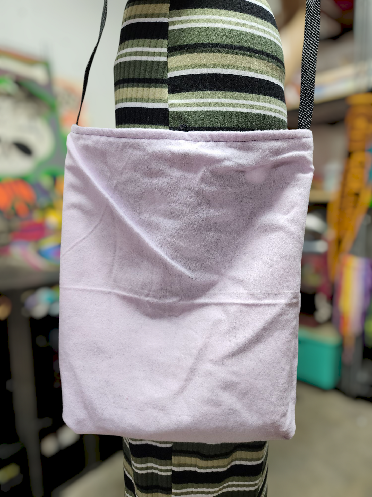 Handmade Hippie Boho Reversible Crossbody Bag (Polka Dot Print)