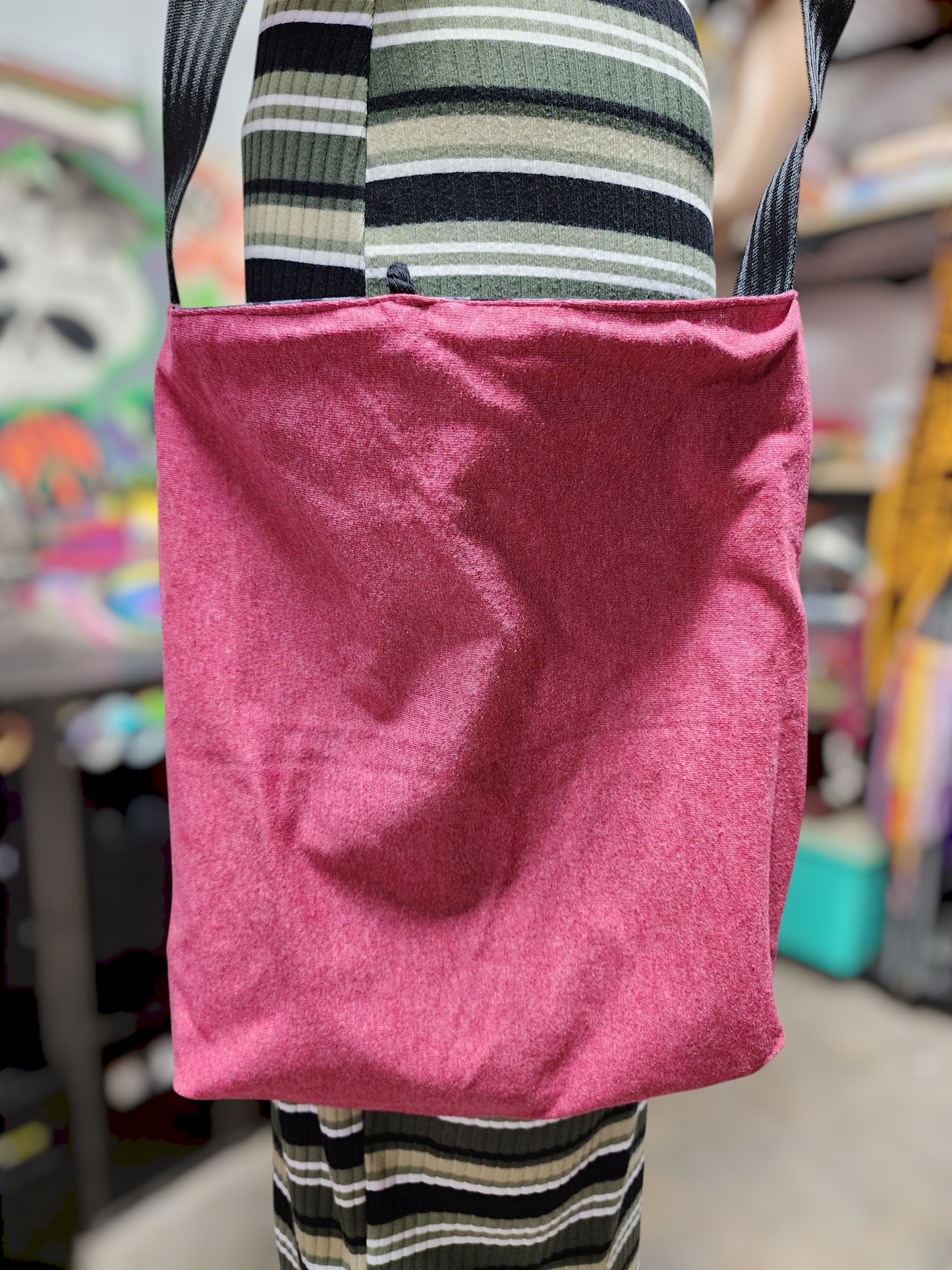 Handmade Hippie Boho Reversible Crossbody Bag (Flame Print)