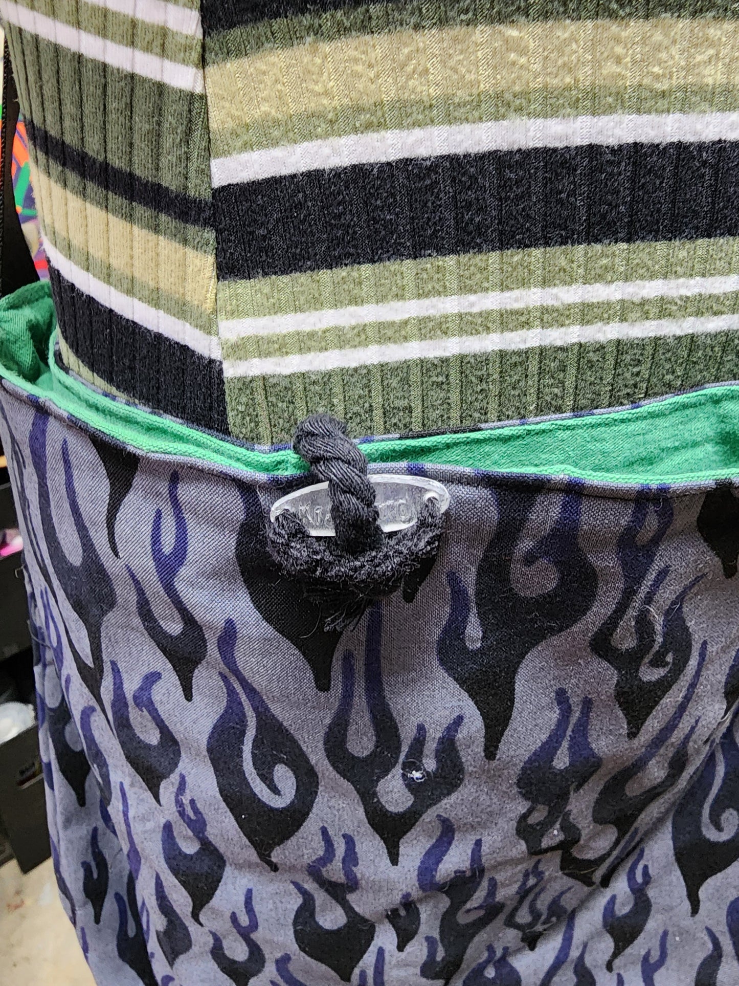 Handmade Hippie Boho Reversible Crossbody Bag (Flame Print)