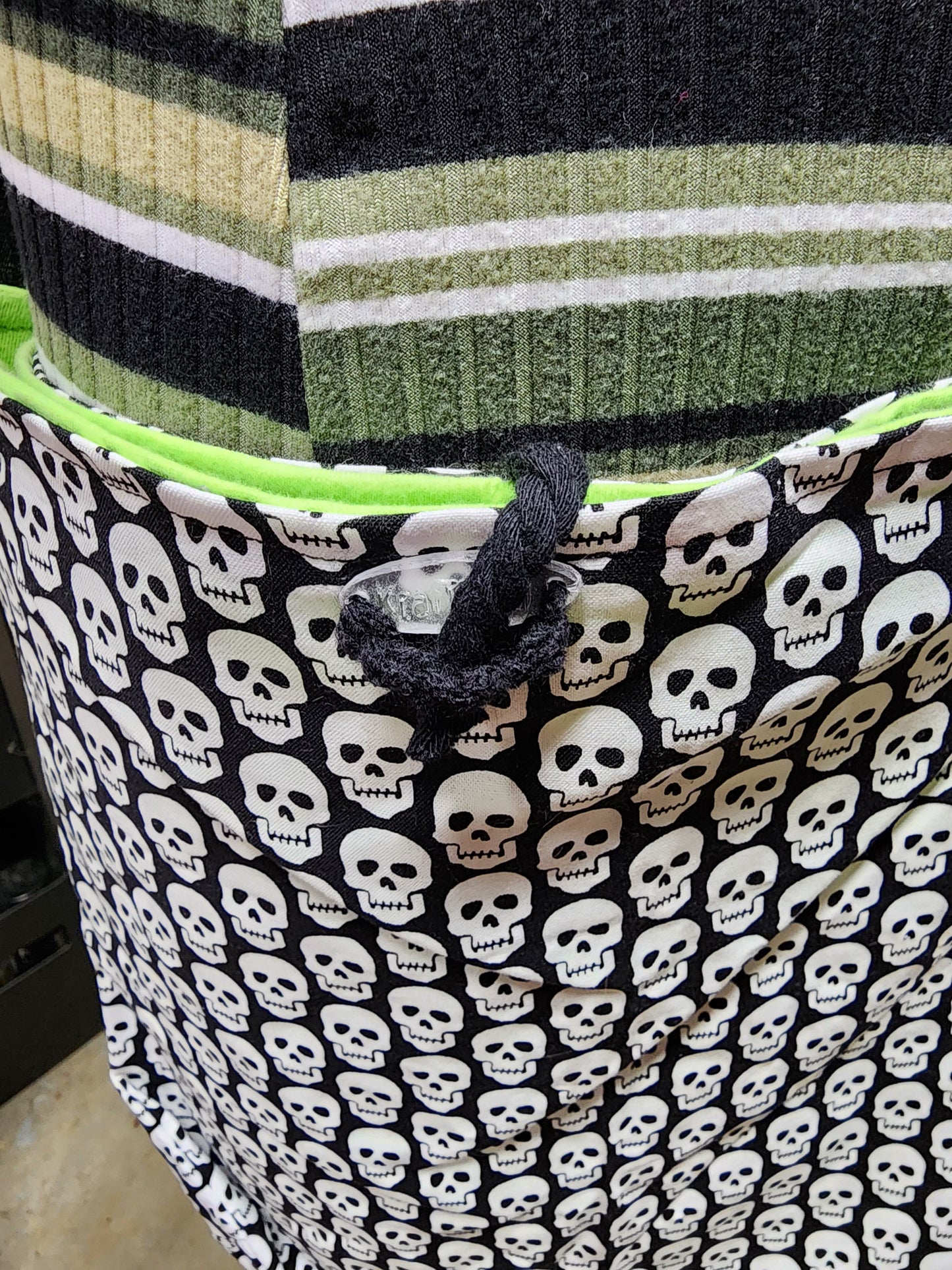 Handmade Hippie Boho Reversible Crossbody Bag (Skull Print)