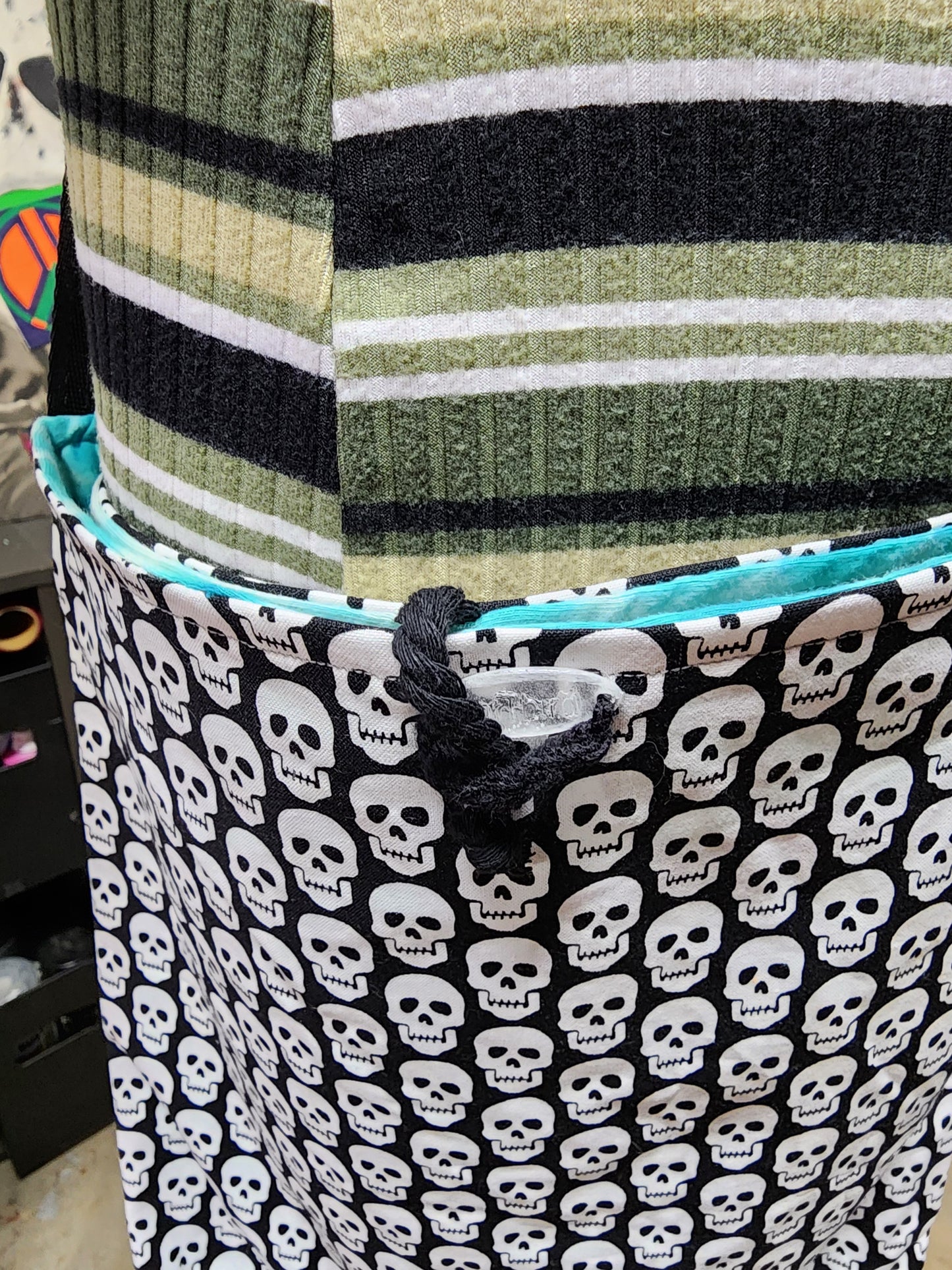 Handmade Hippie Boho Reversible Crossbody Bag (Skull Print)