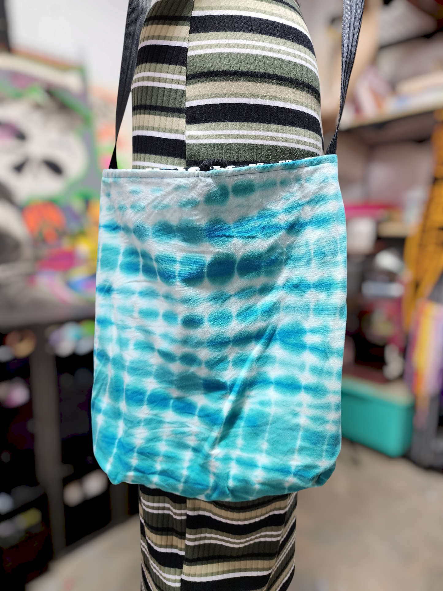 Handmade Hippie Boho Reversible Crossbody Bag (Skull Print)