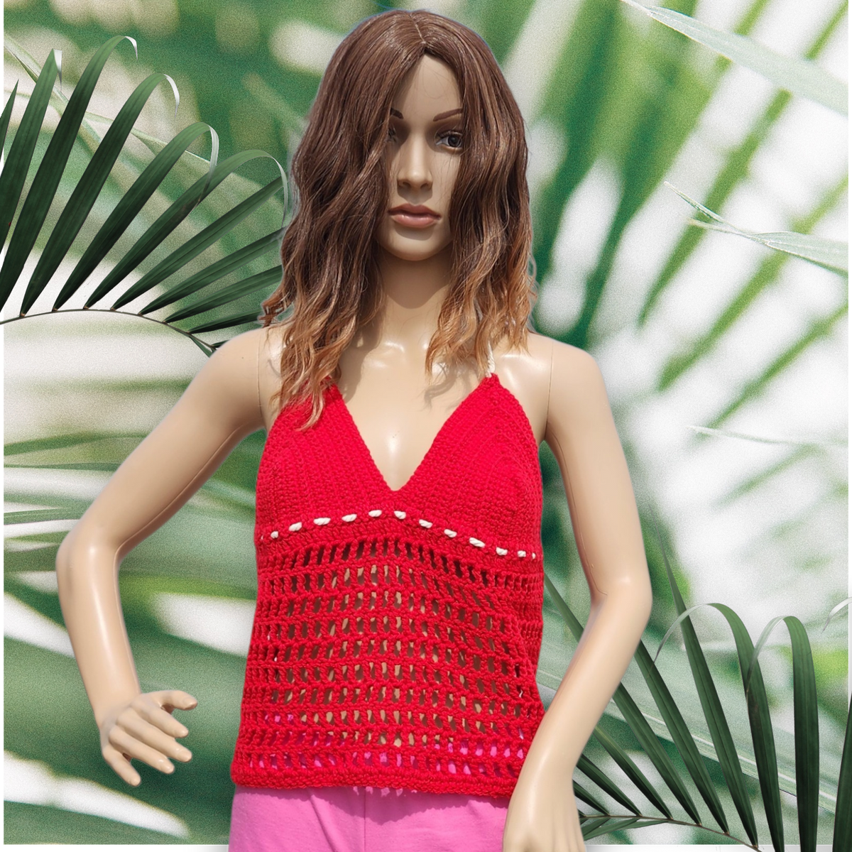 Handmade Crochet Tank Top *Jade* (Red)