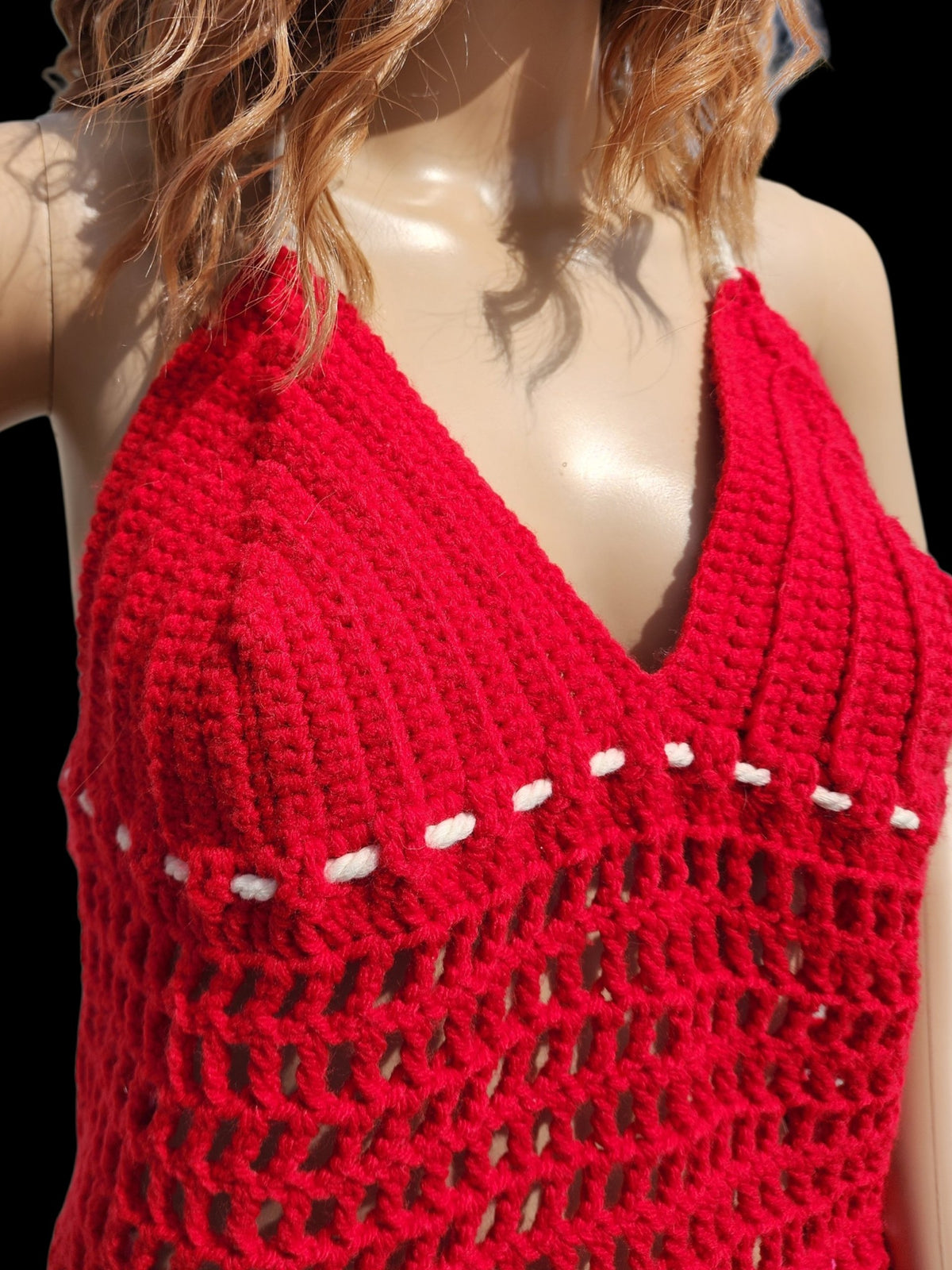 Handmade Crochet Tank Top *Jade* (Red)