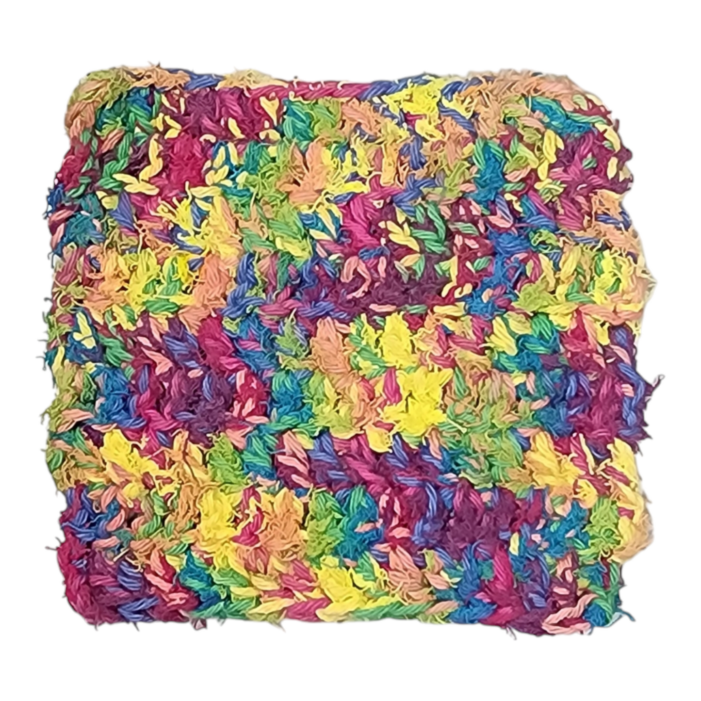 Handmade Crochet Kitchen Dish Scrubbie Heavy Duty (Rainbow)