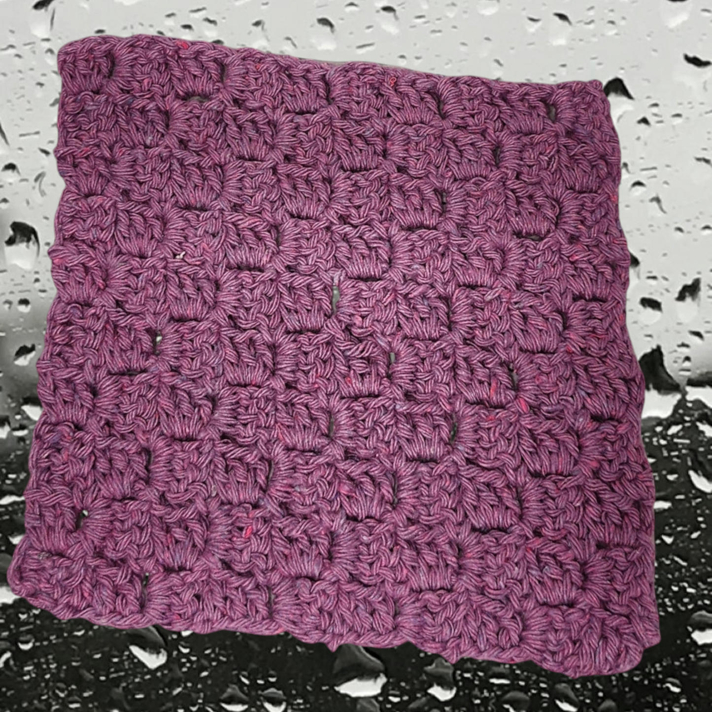 Handmade Crochet Dishcloth (Purple)