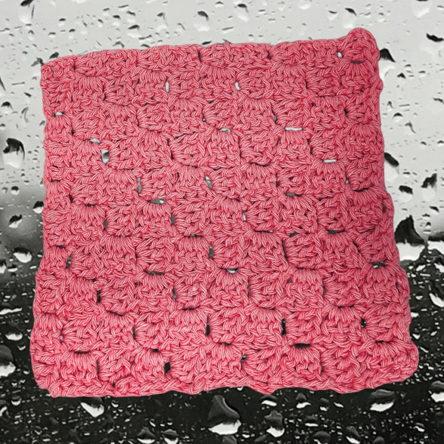 Handmade Crochet Dishcloth (Pink)